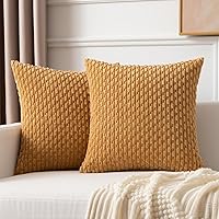 Vista 13 de K Kevin Textile - Paquete de 2 fundas de almohada decorativas bohemias de otoño de 20 x 20 pulgadas para sala de estar, sofá, cama, decoración