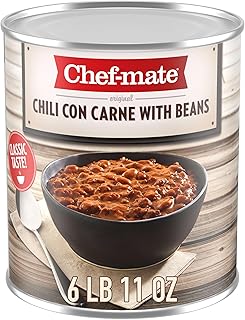 Chef-mate Beef Chili, Canned Beans with Meat, 6 lb 11 oz (#10 Can Bulk)