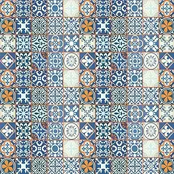 Papel de Parede Adesivo Azulejo Português 5 metros = 1 Rolo de 5m X 45cm Autocolante Cozinha Banheiro