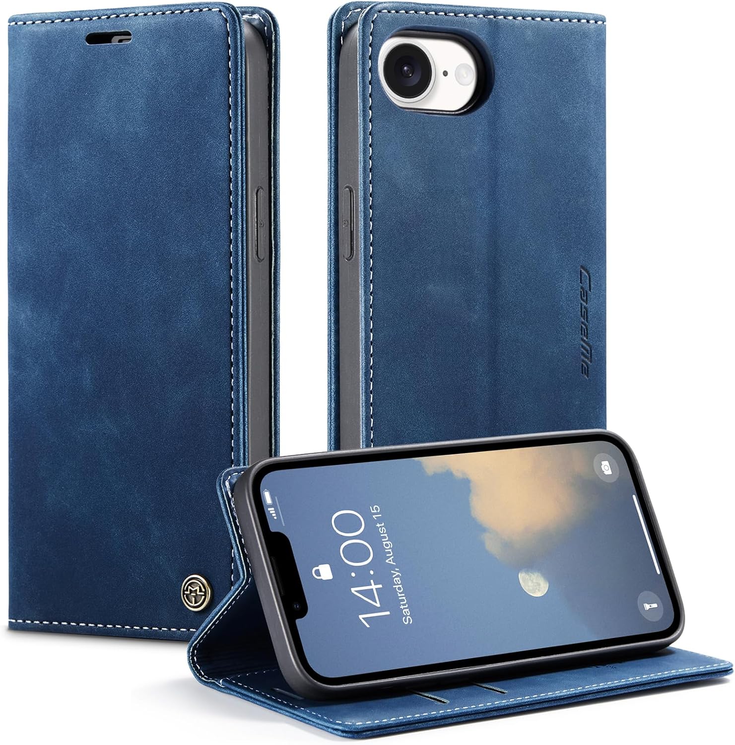 Coque Enkay Silicone Pour IPhone 16e - Dégradé De Bleu
