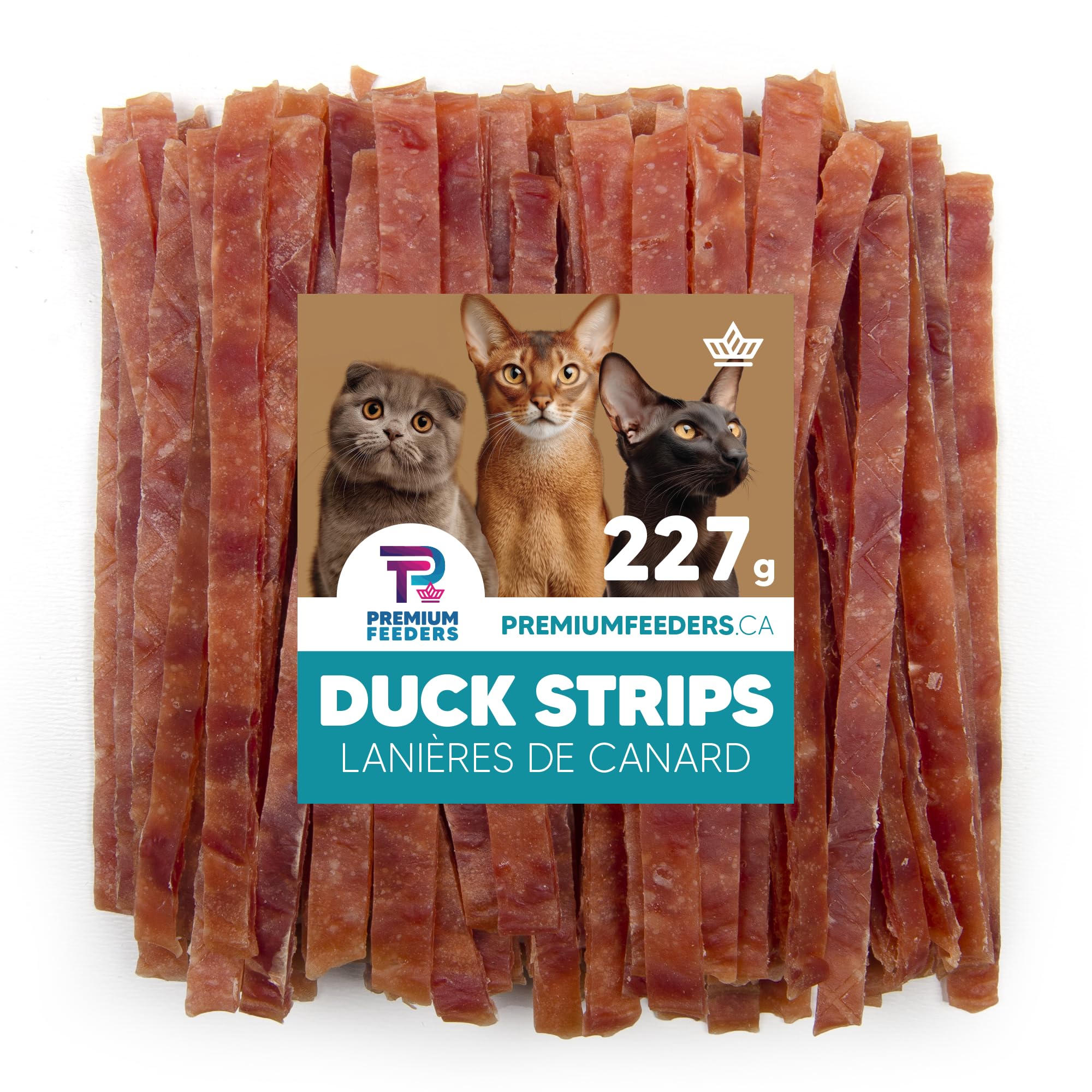 Premium Feeders Duck Strips for Cats 227g – Natural Cat Treats, Soft & Chewy Hypoallergenic Delicious High Protein Snack for Kittens & Adult Cats, Training Rewards & Daily Treat - Made with Real Duck - 2