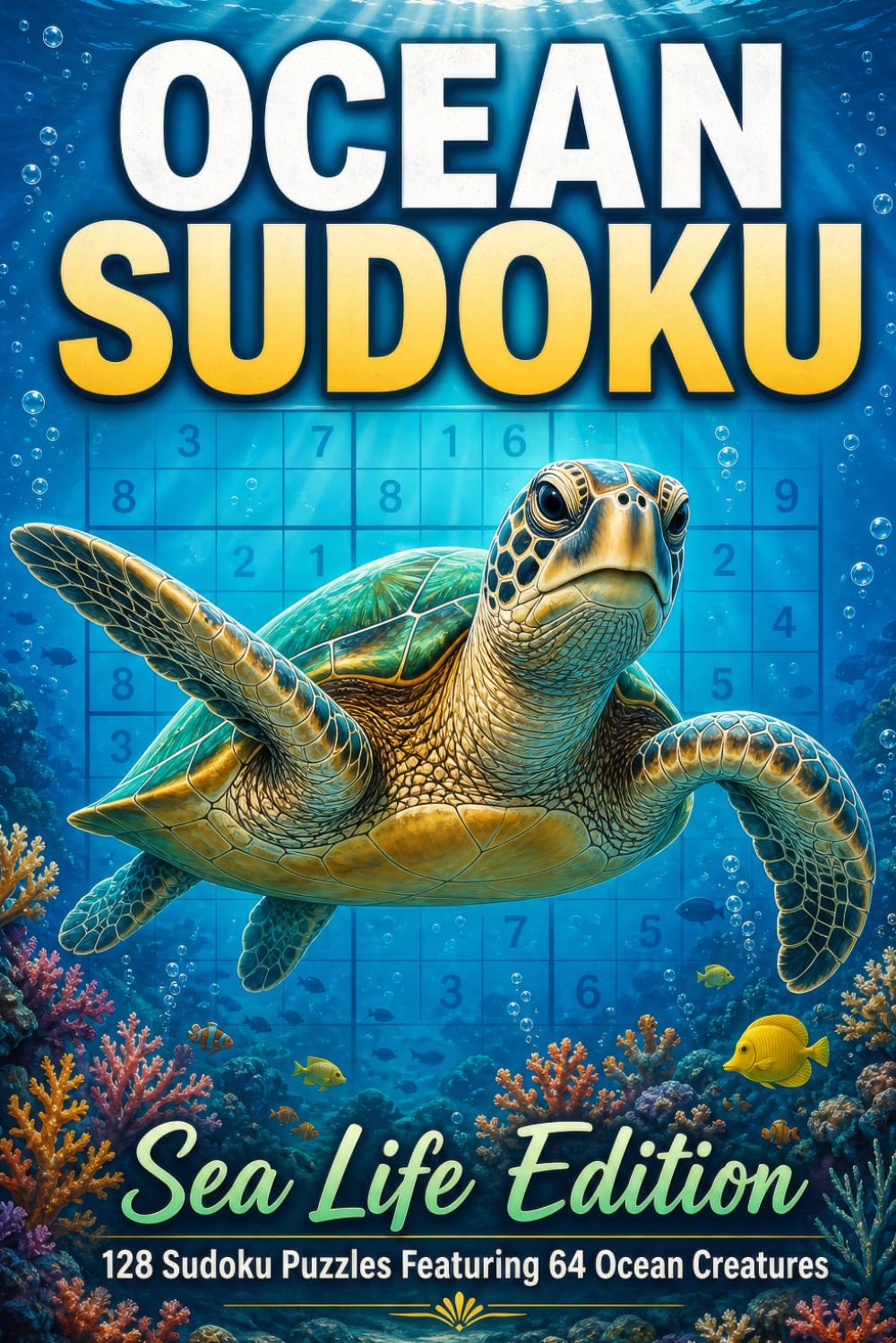 Ocean Sudoku: Sea Life Edition: Relaxing Sudoku Puzzles with Ocean Creature Illustrations