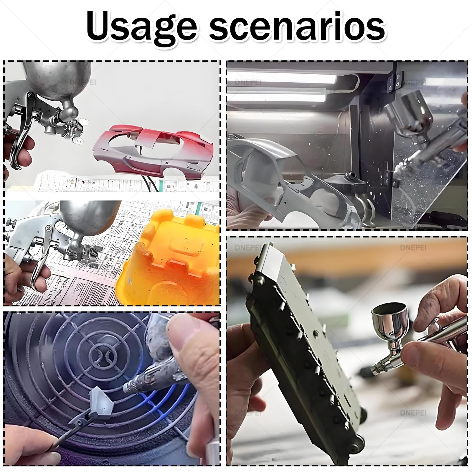 Cabina spray a cascata con luci LED, stazione di verniciatura per aerografo, per hobbisti professionisti, artisti, appassionati di ceramica