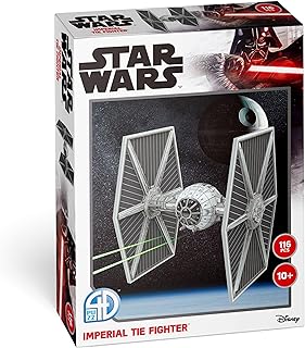 4D Puzzle â€“ Star Wars: Tie Fighter/LN â€“ 129 Paper Model Kit for Teens and Adults â€“ Ages 14+