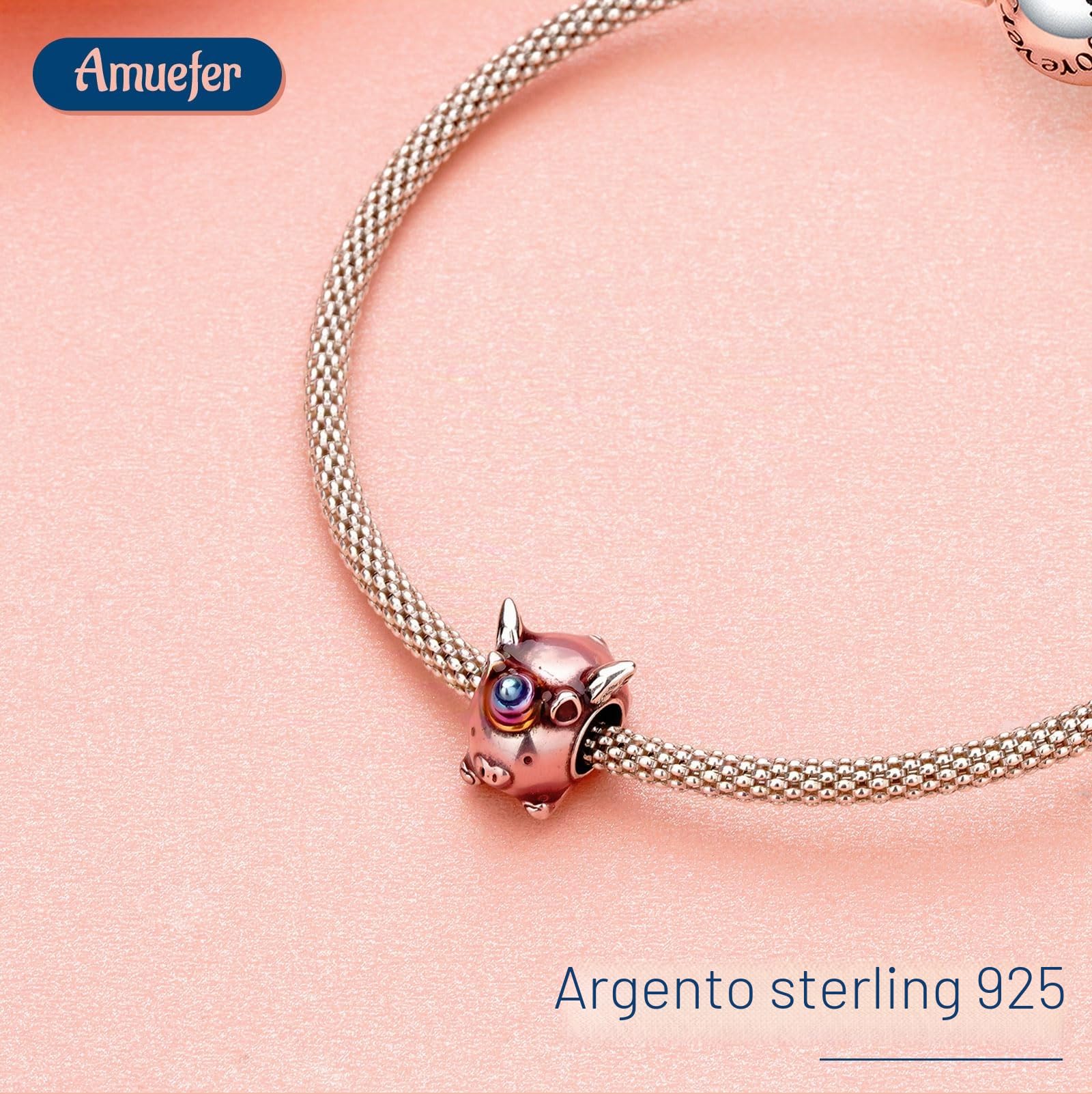 Charms in argento 925 Animale amore ciondolo regalo per la famiglia Bracciale da donna compatibile collana Regalo di compleanno per amici
