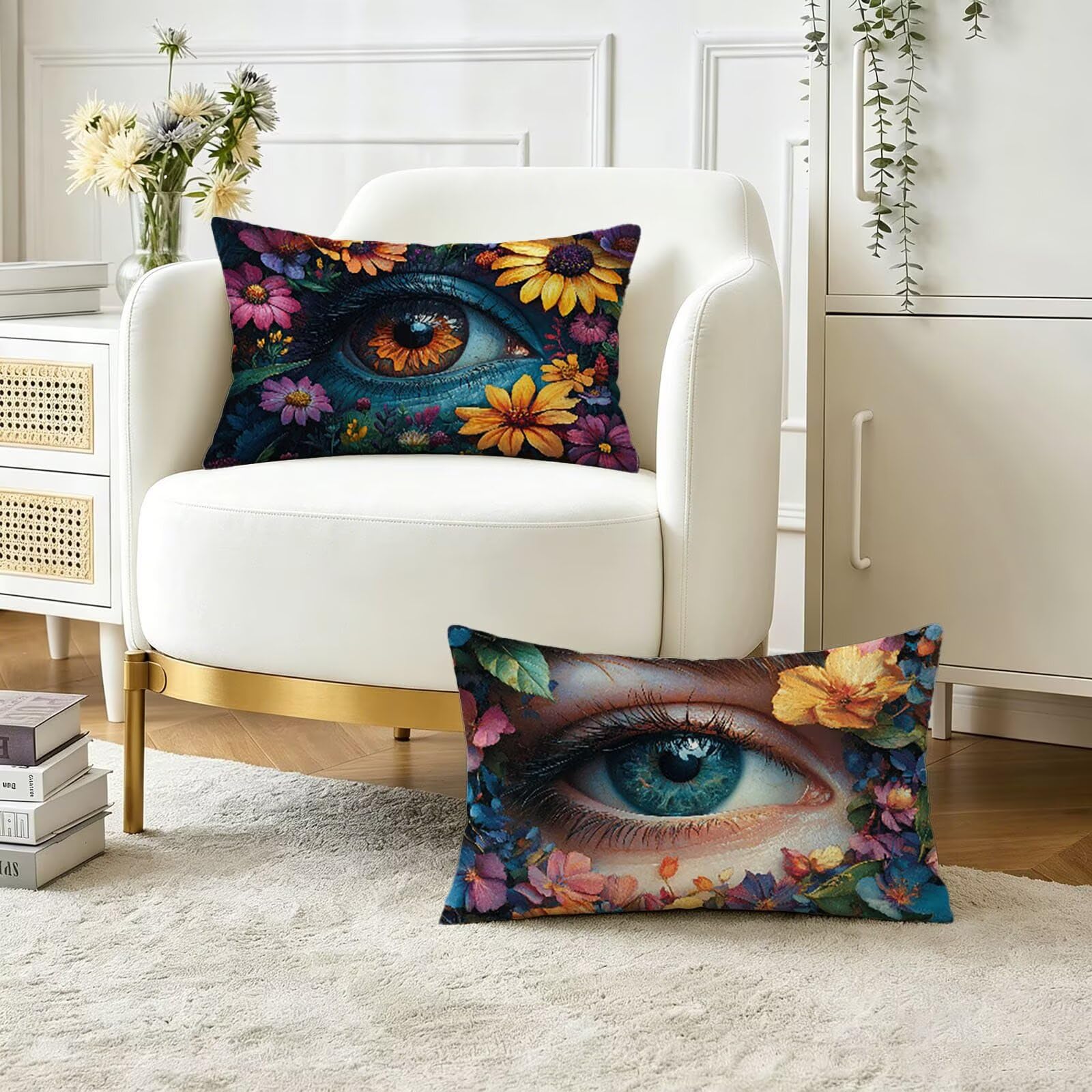 Coussin exterieur impermeable fleur fini les oreillers mouilles de terrasse avec ce lot