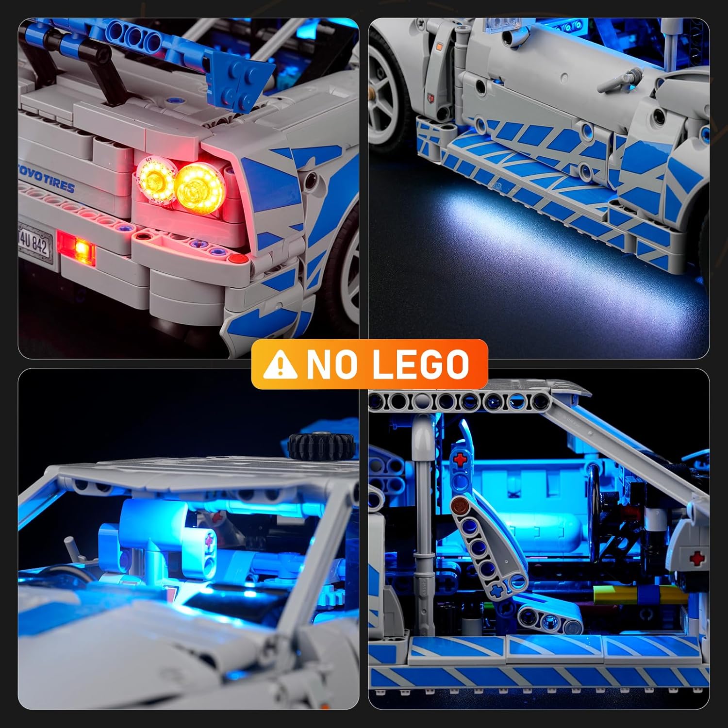 LIGHTAILING Led Light for Lego-42210 2-Fast-2 Furious Nissan Skyline GT-R (R34) Car - Valentine’s Day Edition - Easy Install, Hidden Wiring, Home Decor & Gift-Ready (Model Not Included)