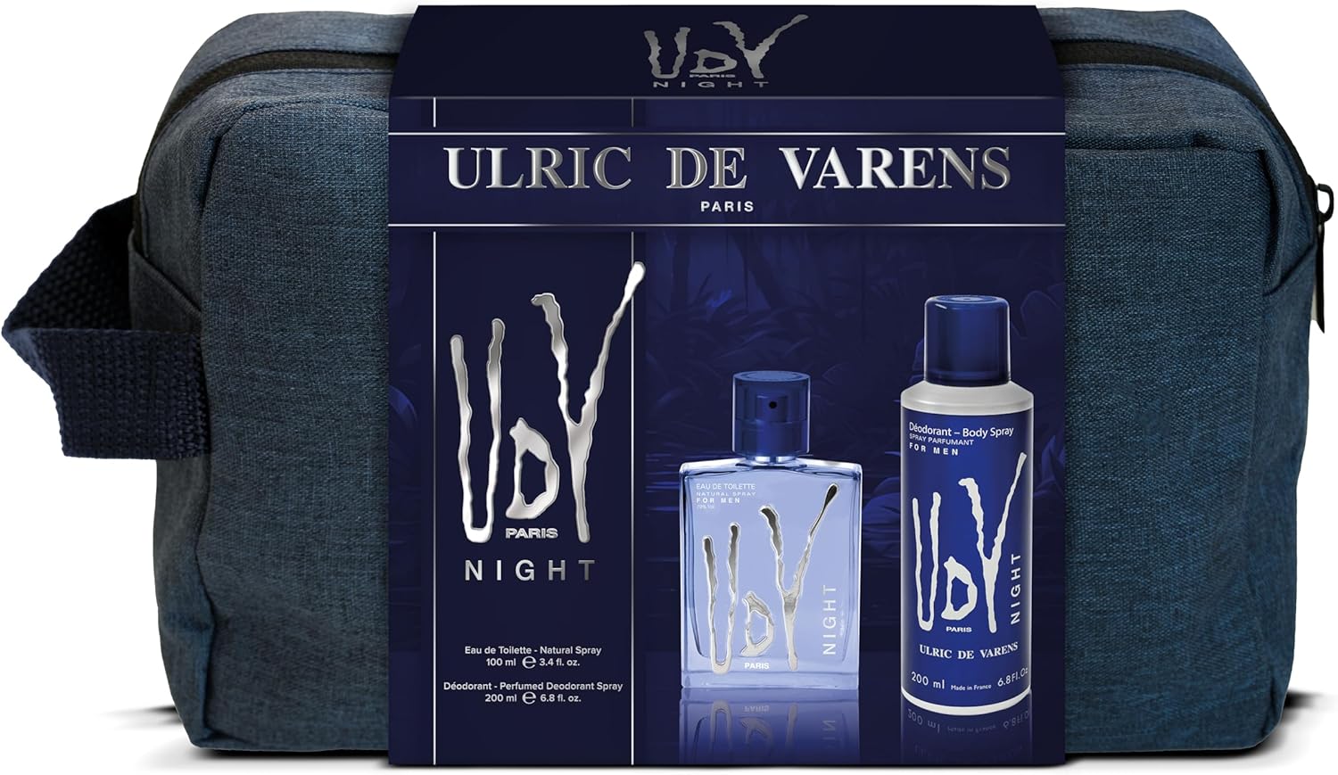 ulric de varens udv night woda toaletowa 100 ml   zestaw 