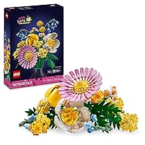 LEGO Botanicals Bouquet di Fiori Estivi con Campanule, Rosa, Tulipano e Altri Fiori Finti – Decorazione Floreale di Casa – Gioco della Natura per Bambine da 9 Anni – Regalo di Compleanno – 10347