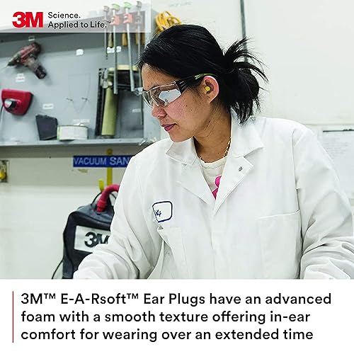 Miniatura 3 de 3M E-A-Rsoft SuperFit 391-1254, 500 pares/botella de repuesto para dispensador One Touch, sin cable, desechable, espuma, NRR 33, taladrado,