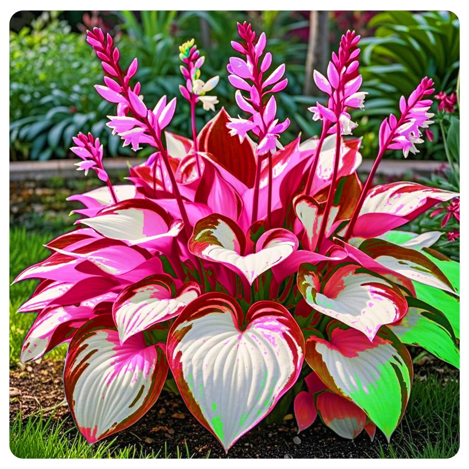 Holiday Gifts Hostas Plants UK Rapid Growth Easy Planting Garden Flowers Wedding Flowers-8Bulbs-e