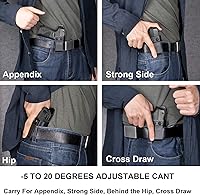 Vista 2 de Funda de polímero IWB Taurus G2C y G3C Adj. Cant y retención Cintura interior Compatible con Taurus G3C/ G2C/ G2S/ PT111/PT140