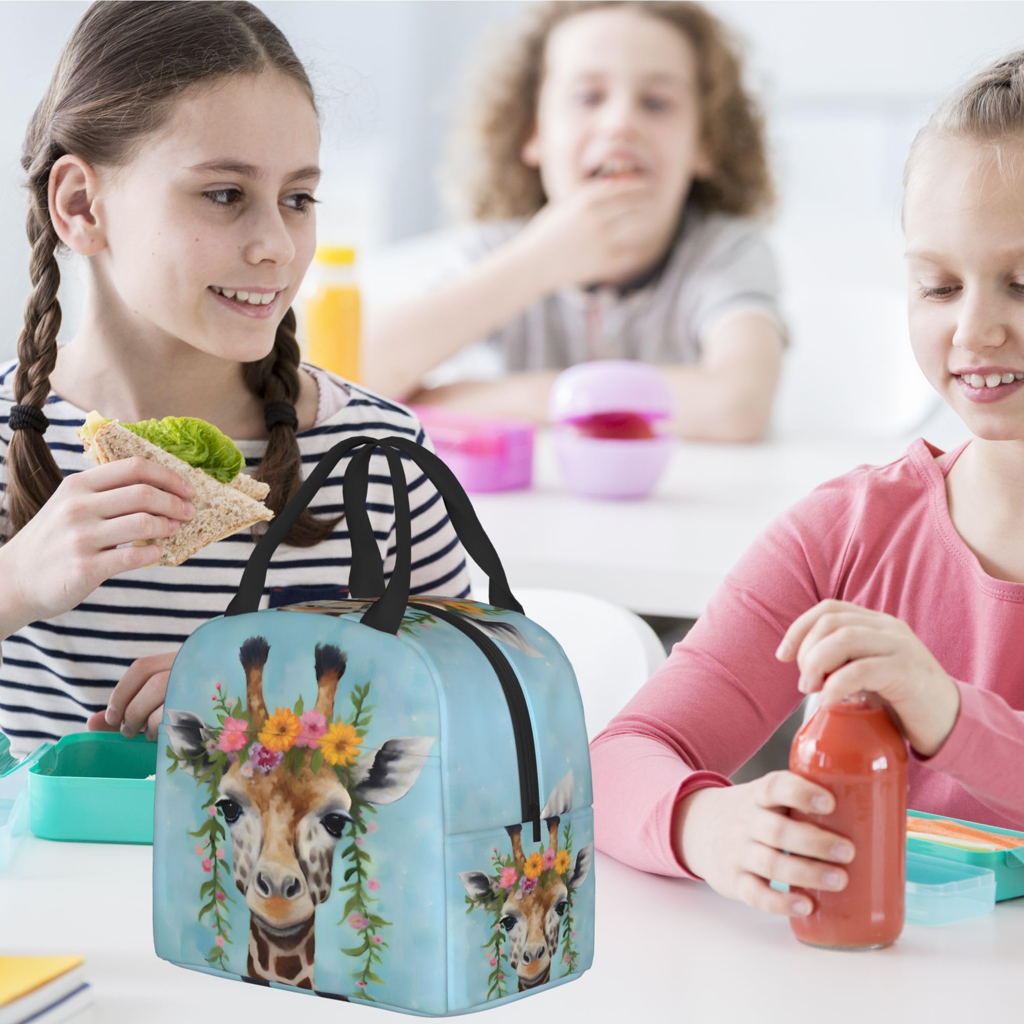 PrelerDIY Boîte à Déjeuner En Forme De Couronne De Girafe – Sacs à Déjeuner Isothermes Réutilisables Pour