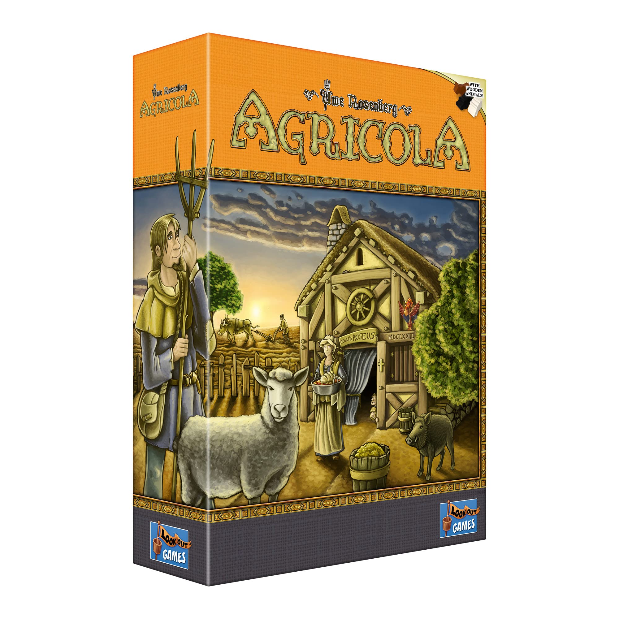 lookout games agricola revised edition - build farm and prosper in central europe strategy game farming game for kids amp adults ages 12 1-4 players 90 minute playtime