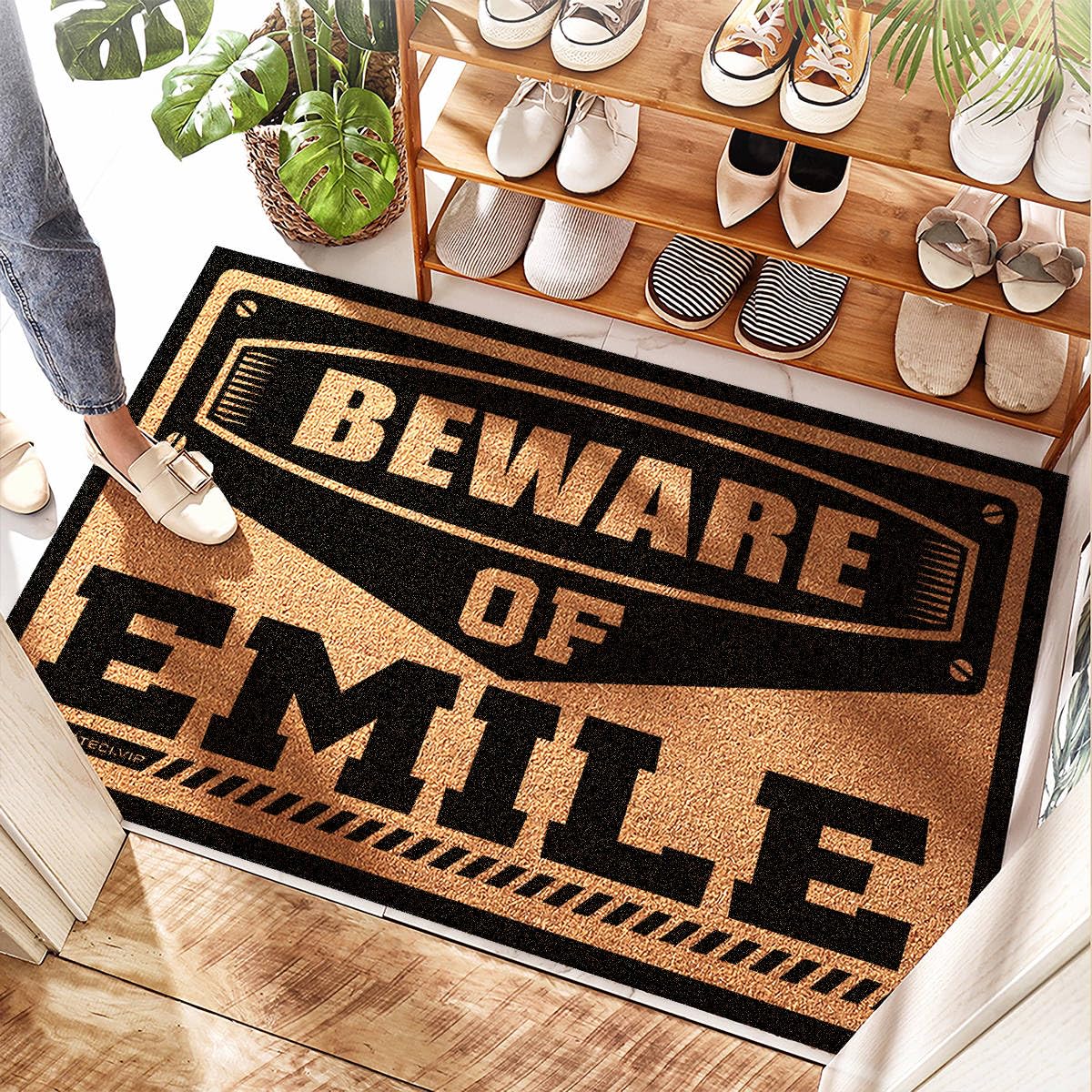 Tapis de bienvenue grande porte d'entrée, paillasson extérieur de cuisine 50x80