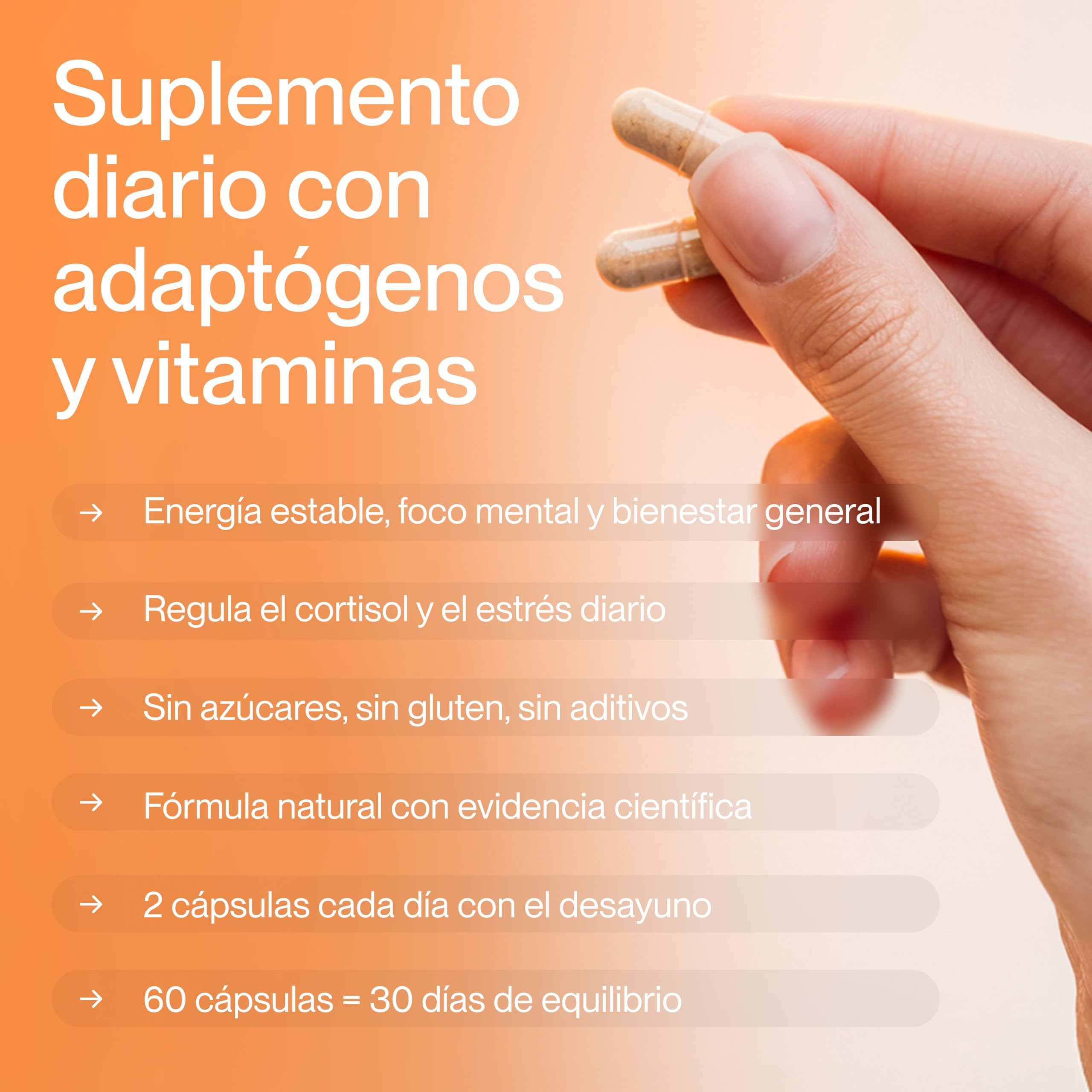 Superlativa Daily Electra Ashwagandha Sensoril® 250 mg – Fórmula Premium con Bacopa y Schisandra – Regula el Cortisol y Mejora el Sueño – 60 Cápsulas Veganas