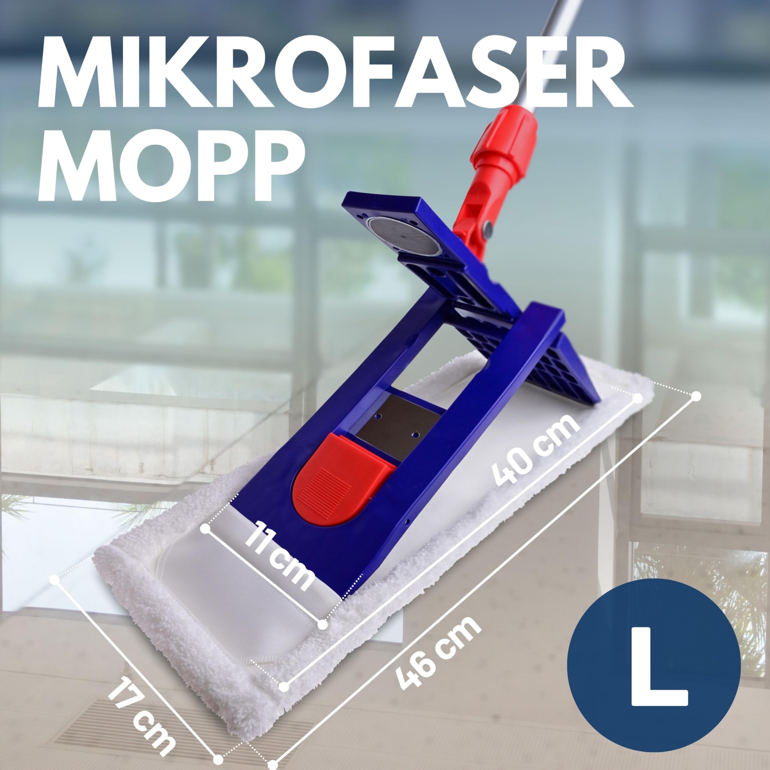 Sonty 70 Stück Mopp, Wischmop Professional, Microfaser 40cm weiß (70)