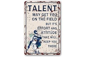 Baseball Poster, Baseball Art Wall Decor, Baseball Tin Sign, Famous Quote Bassball Signs