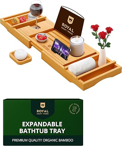 ROYAL CRAFT WOOD Organizador de ducha de baño y soporte de producto de baño para pared, autoadhesivo sobre el inodoro, estantes de ducha para ducha