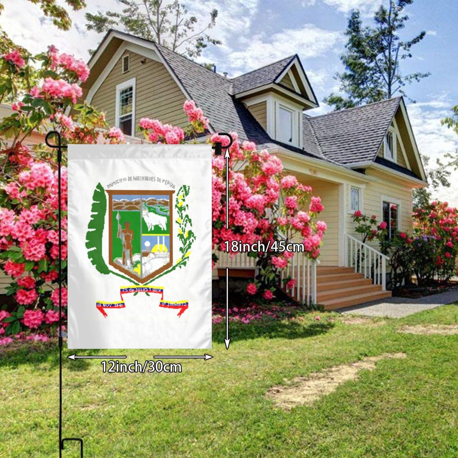 Azov Flag Bandiera Da Giardino 12x18 Ricamata Thin Blue Line Per