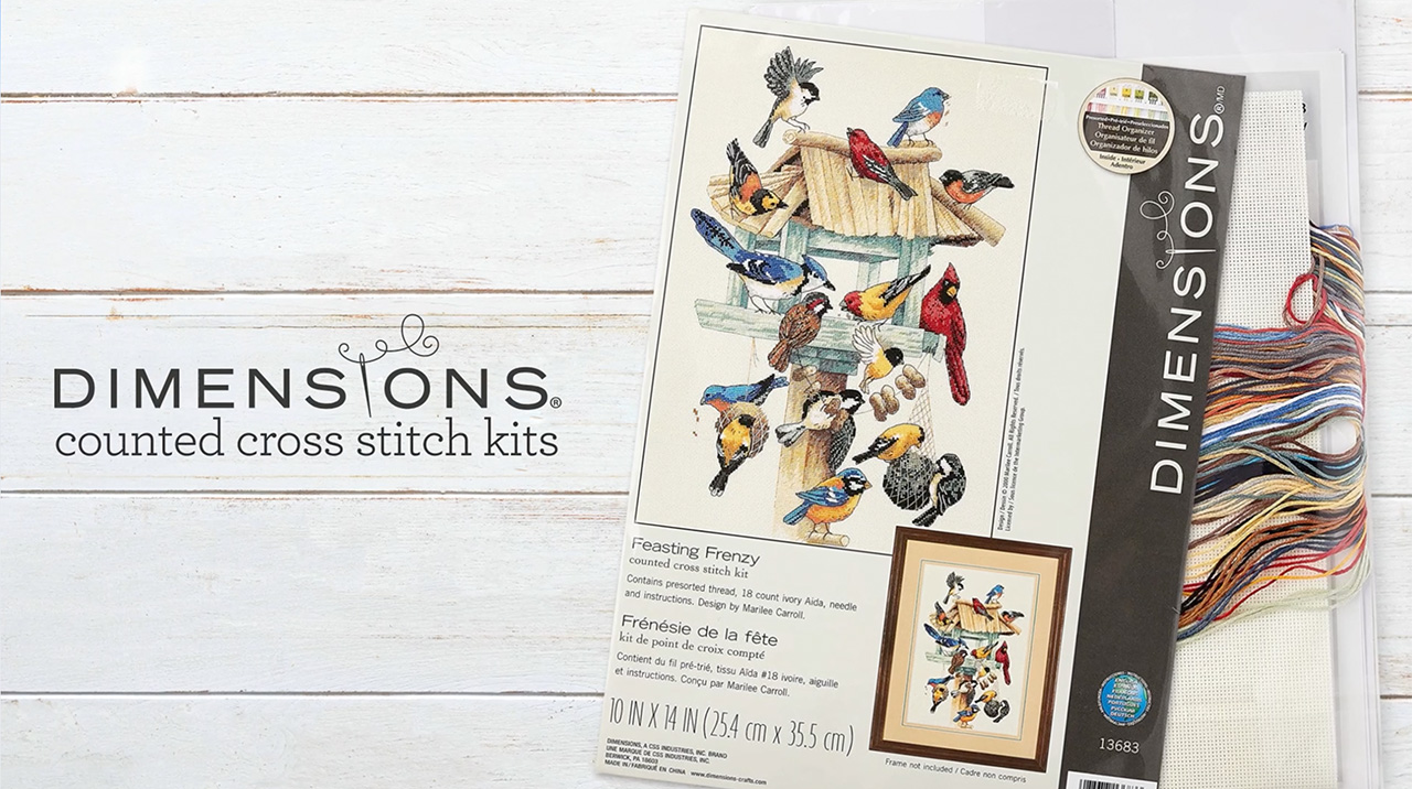 Amazon.com: Dimensions 'Feasting Frenzy' Birds Counted Cross