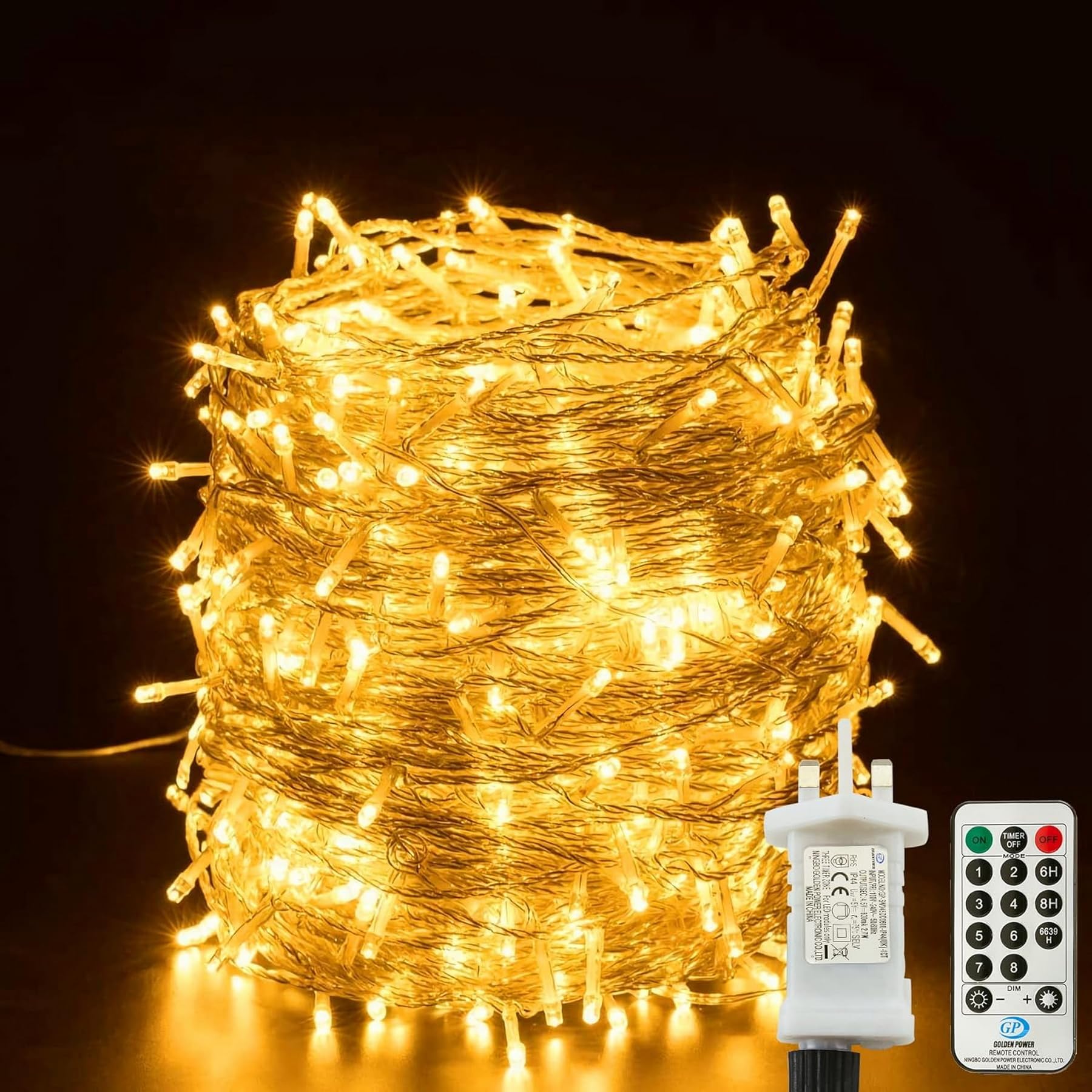 String Lights Mains Powered, 800LED 80M Plug in Fairy Lights, 8 Modes Remote Control Christmas Fairy Lights, Indoor/Outdoor for Bedroom,Gazebo,Wedding, Christmas Decorations(Warm White) [Energy Class A+++]