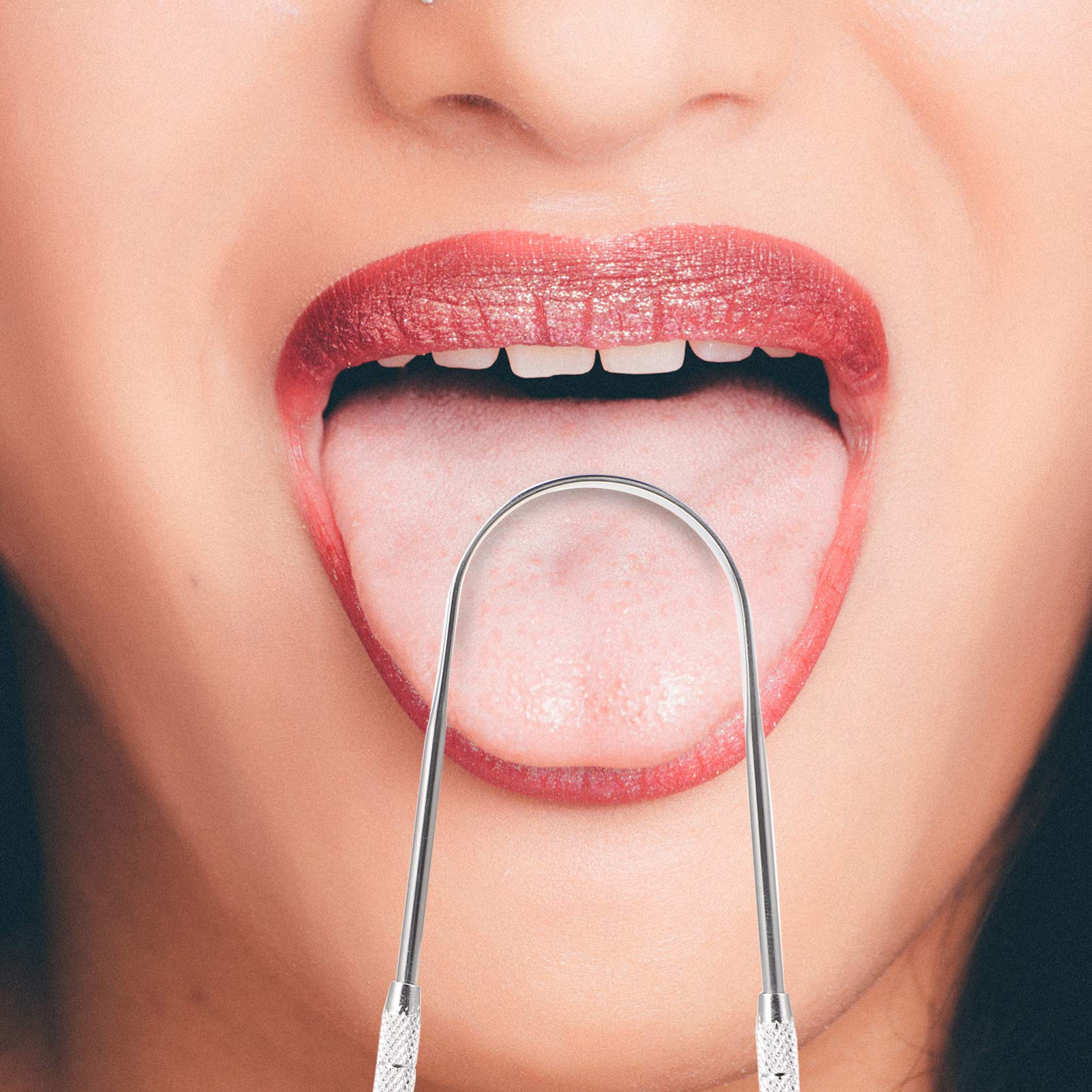 ERINGOGO 2PCS Scraper for Bad Breath Relief Ergonomic Handle for Adults and Oral