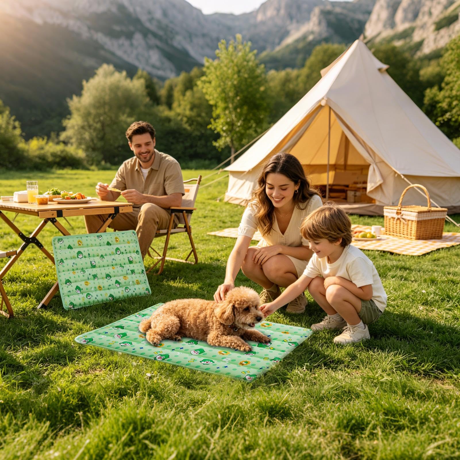 Alfombrilla de refrigeración para perros, gel impermeable y transpirable | Cama refrescante para mascotas, para verano, clima cálido, cachorros, gatos, suelo, sofá, coche, viajes, camping