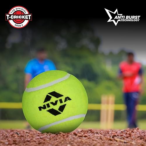 Miniatura 4 de NIVIA Pelota de tenis de críquetpeso pesado (amarillo, paquete de 24)