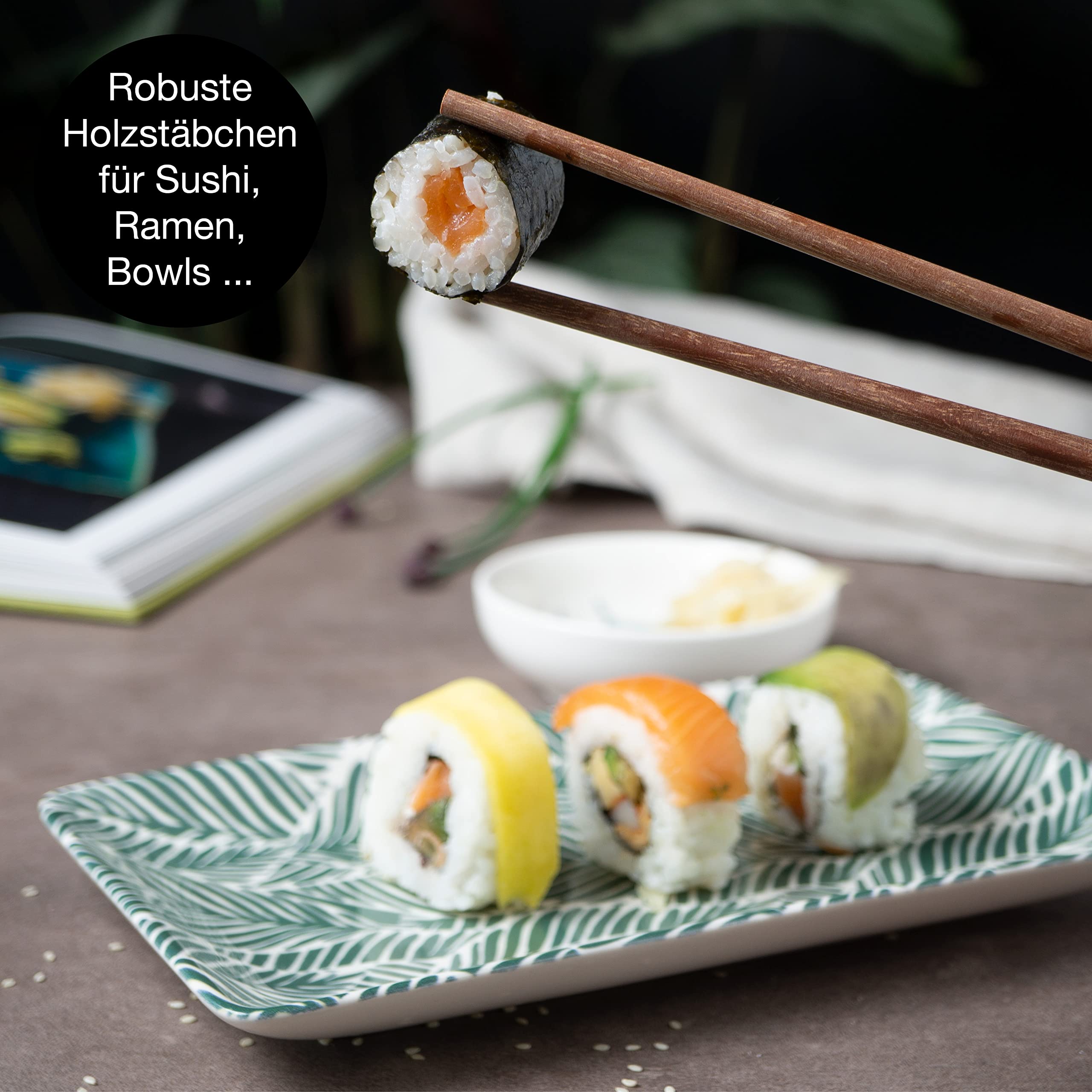 Bamboe sushi servies-serveerset voor 2 personen 7-delig - sushi eetset - online kopen? | Korting tot 60