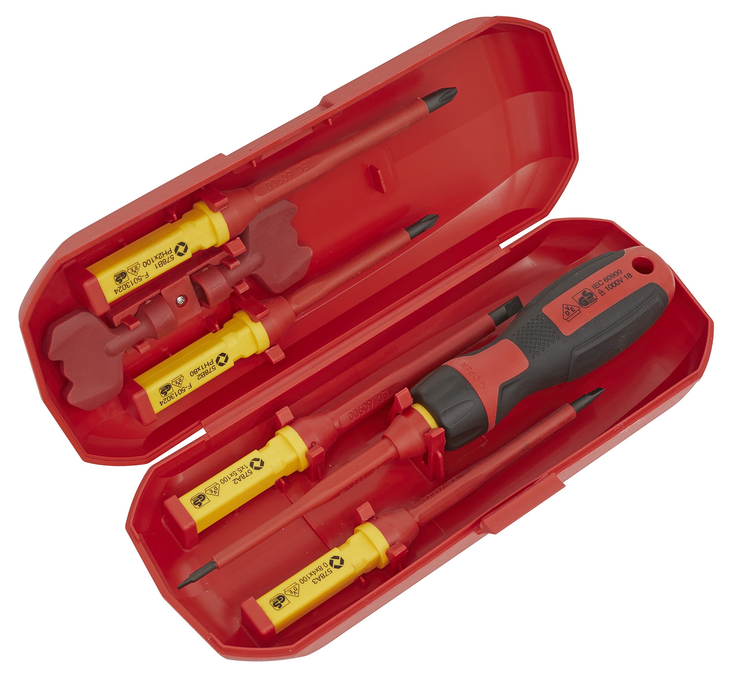 Sealey AK61280 8Pc VDE Approved Screwdriver Set - Chrome Vanadium Steel, Insulated