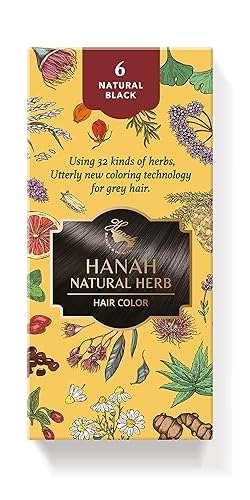 Miniatura 1 de Hanah - Tinte permanente para el cabello con hierbas naturales activadas por agua y rápido, cobertura del 100 % de las canas, paquete completo