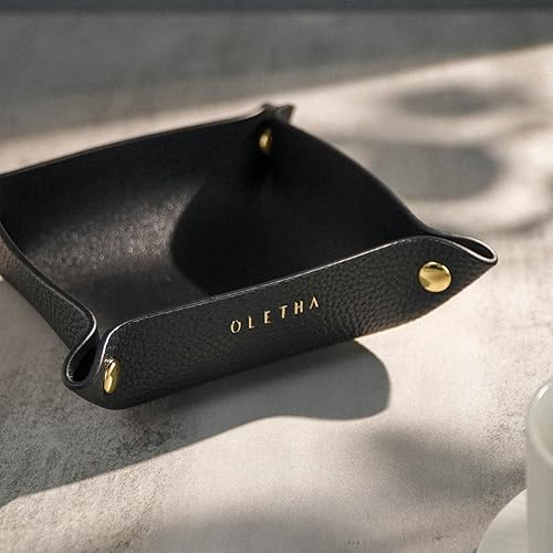 Miniatura 2 de OLETHA Pequeña bandeja plegable para valet, organizador de escritorio estético para el hogar, la oficina y los viajes, portátil para atrapar todos