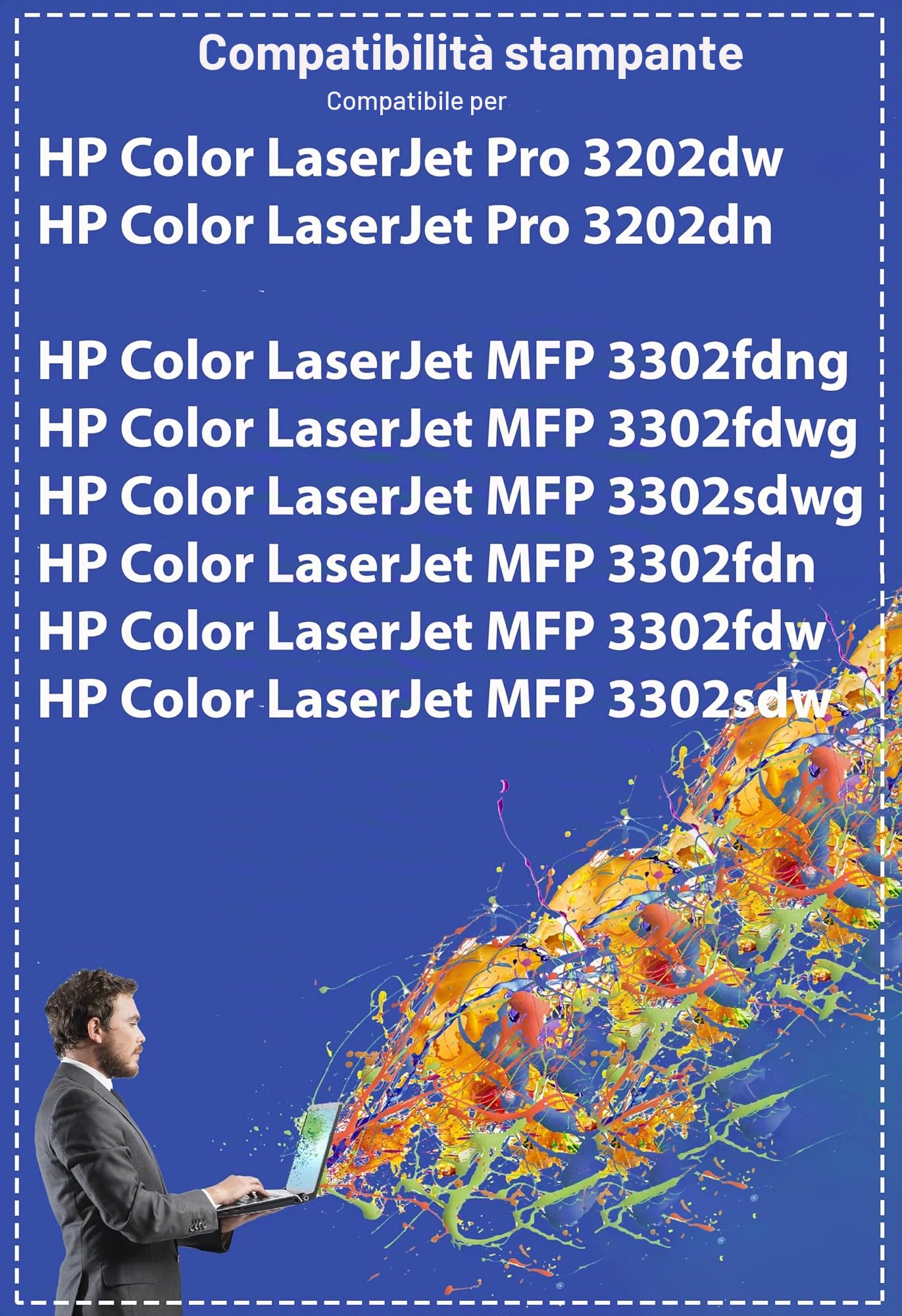 219X 219A XL Toner di ricambio compatibile per HP Color LaserJet Pro 3202dw 3202dn MFP 3302fdng 3302fdwg 3302sdwg 3302fdn 3302fdw 3302sdw toner per HP W2190X Set nero, magenta, giallo, ciano 4 pezzi