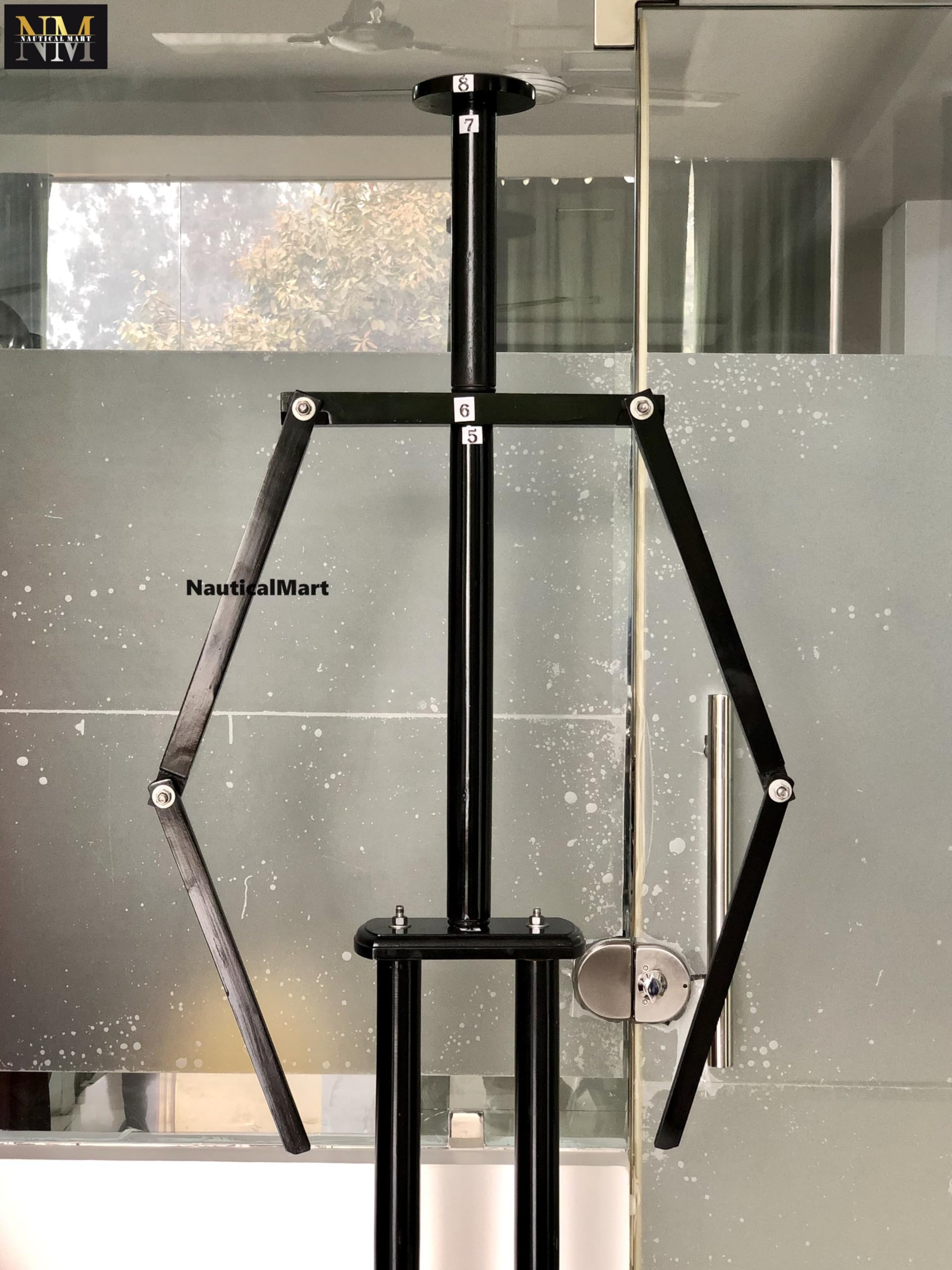 NauticalMart Medieval Full Suit of Armor Black Wooden Display Stand Medieval Costume