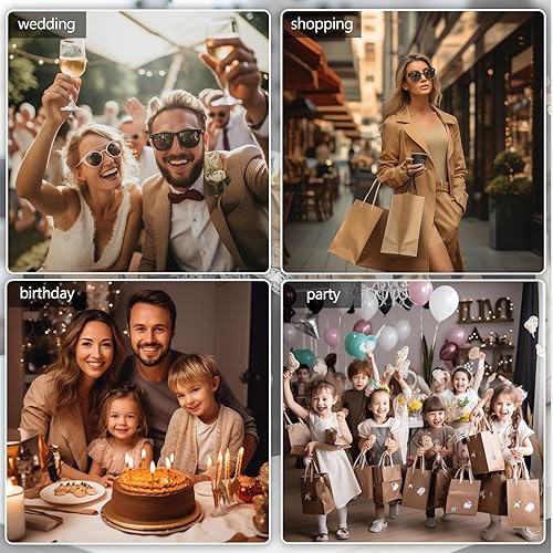 Miniatura 7 de OfficeCastle Paquete de 4 bolsas de papel kraft extra grandes con papel de seda, bolsas de regalo grandes de 16 x 6 x 12 pulgadas 15.7 x 5.9 x 11.8