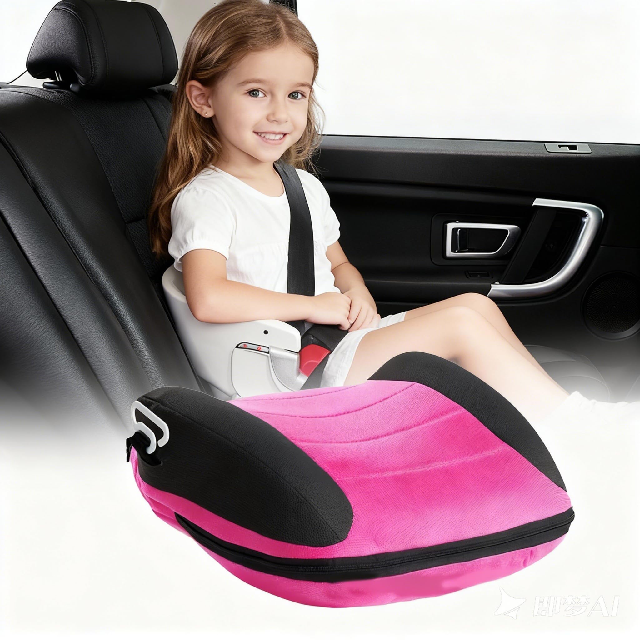 Coussin gonflable pour siège de voiture, coussin de siège de voyage, coussins de pression pour fesses pour siège auto, coussin gonflable pour la conduite, accessoires de voiture pour le voyage (rose)