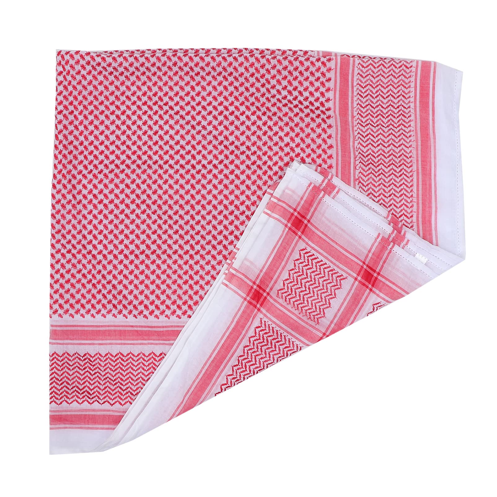 VALICLUD Arabisches Kopftuch Herren 55X55 Zoll Leichter Polyester Keffiyeh Schal Traditionelle Arabische Kopfbedeckung Muslimischer Headwrap Für Ramadan Und Alltag