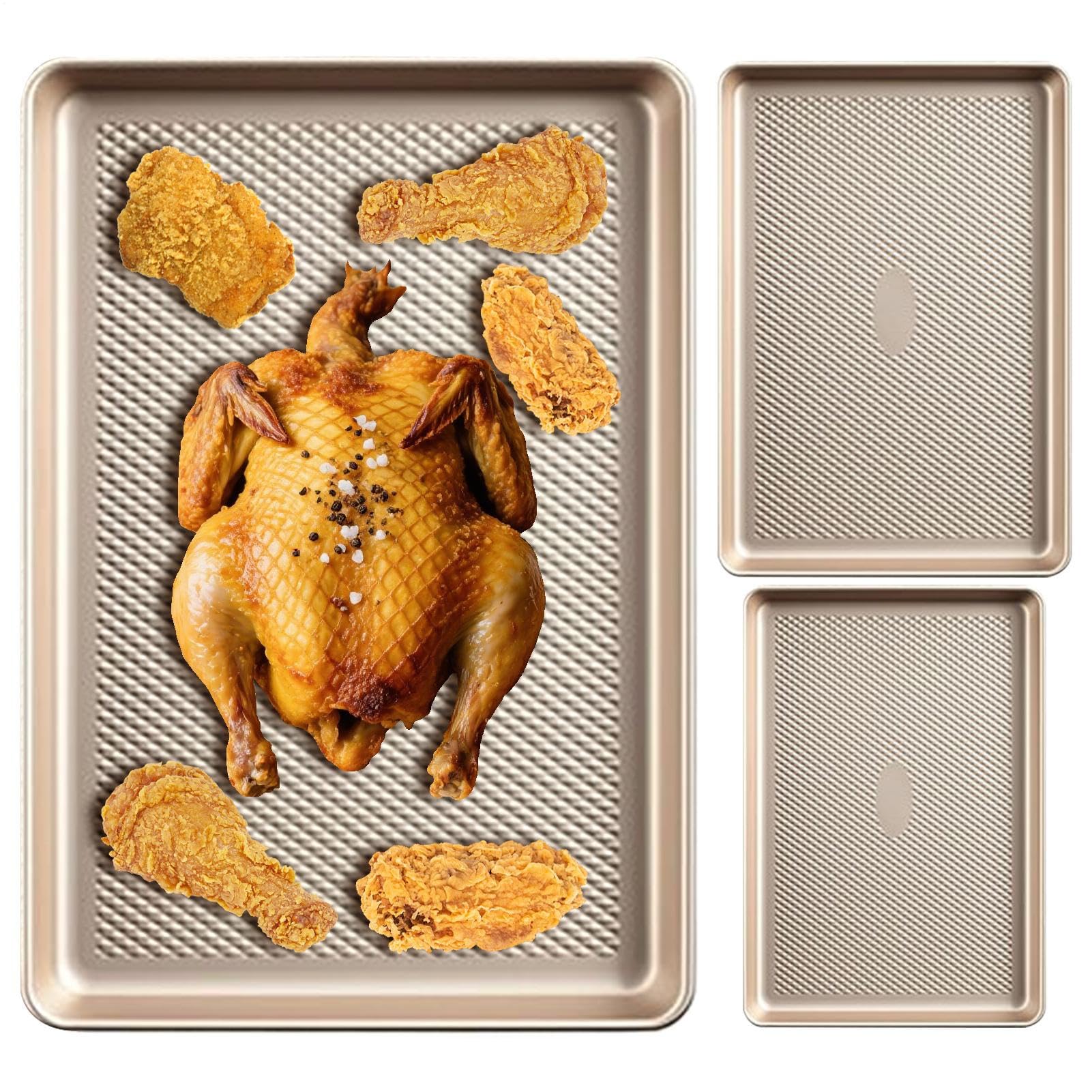 Moules de cuisson antiadhésifs 20x20 et 30x20 cm pour gâteaux et brownies lot de 3