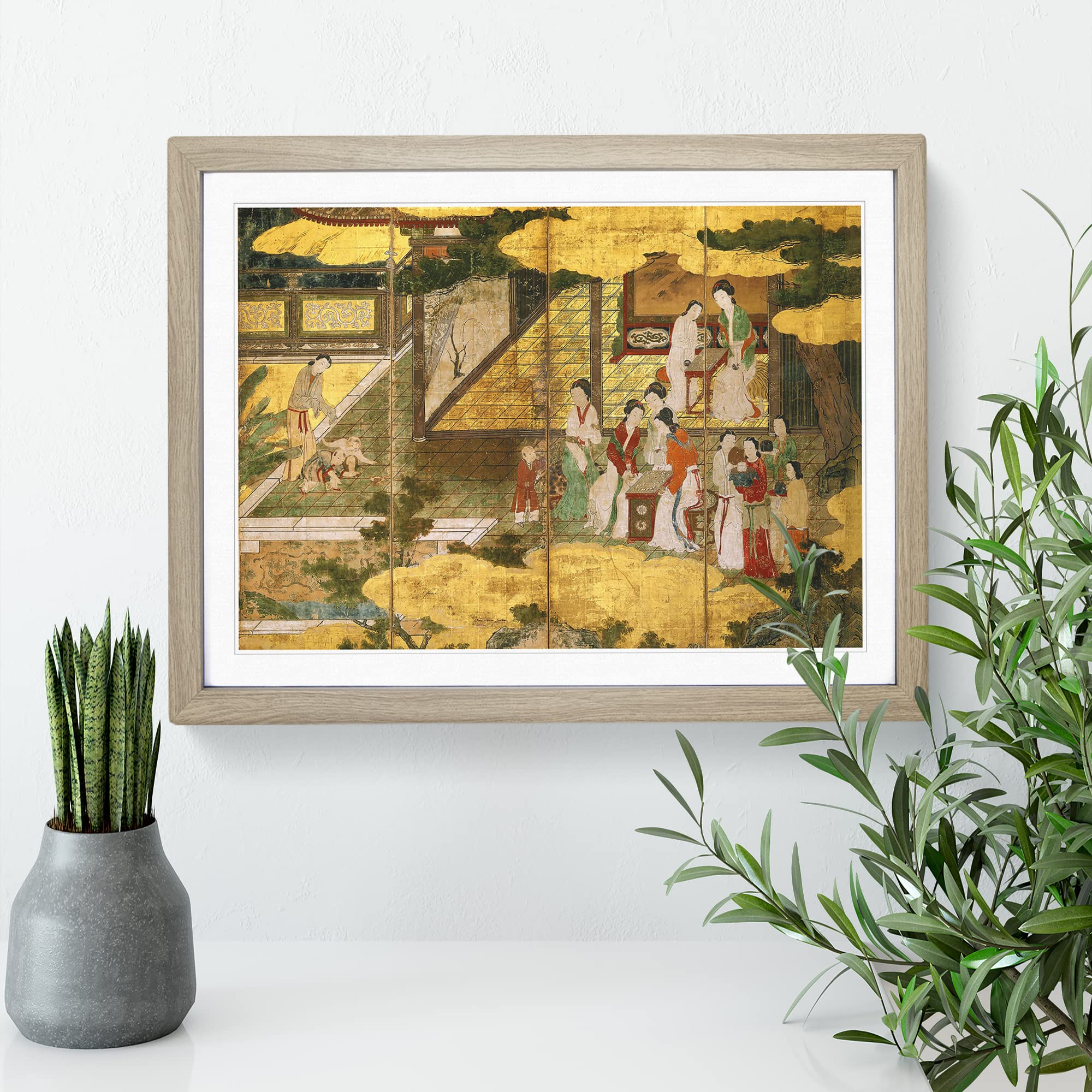 Golden Palace By Kano Eitoku Asian Japanese Framed Print, Oak, 34L x 46W cm - Image 2