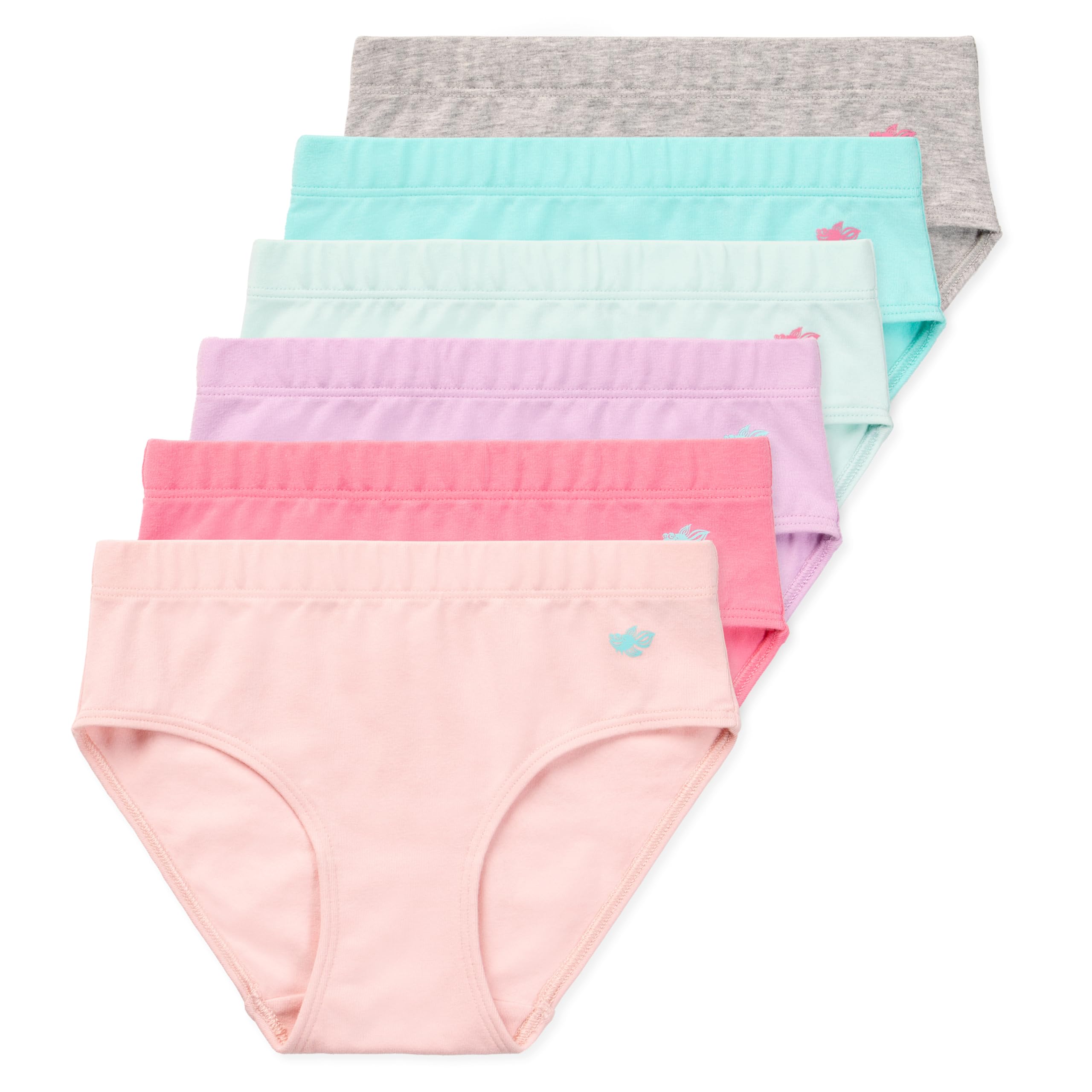 Lucky Me Sophie Girls Briefs - Cotton Underwear 6 Pack
