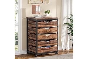Tribesigns 5-Drawer File Cabinet: Stylish Storage Solution for Your Workspace