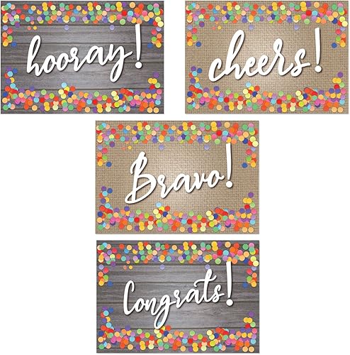 Surtido de postales de felicitación – Hurra, Salud, Bravo, Felicidades – Postales de 4 x 6 pulgadas