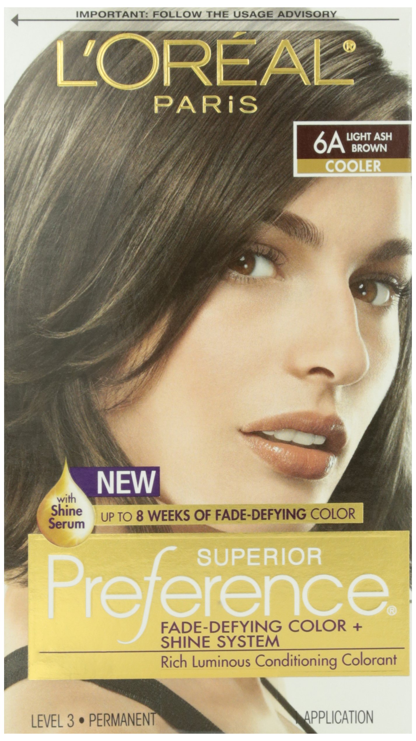 Superior Preference Fade-Defying Color # 6A Light Ash Brown - Cooler by LOreal Paris for Unisex - 1