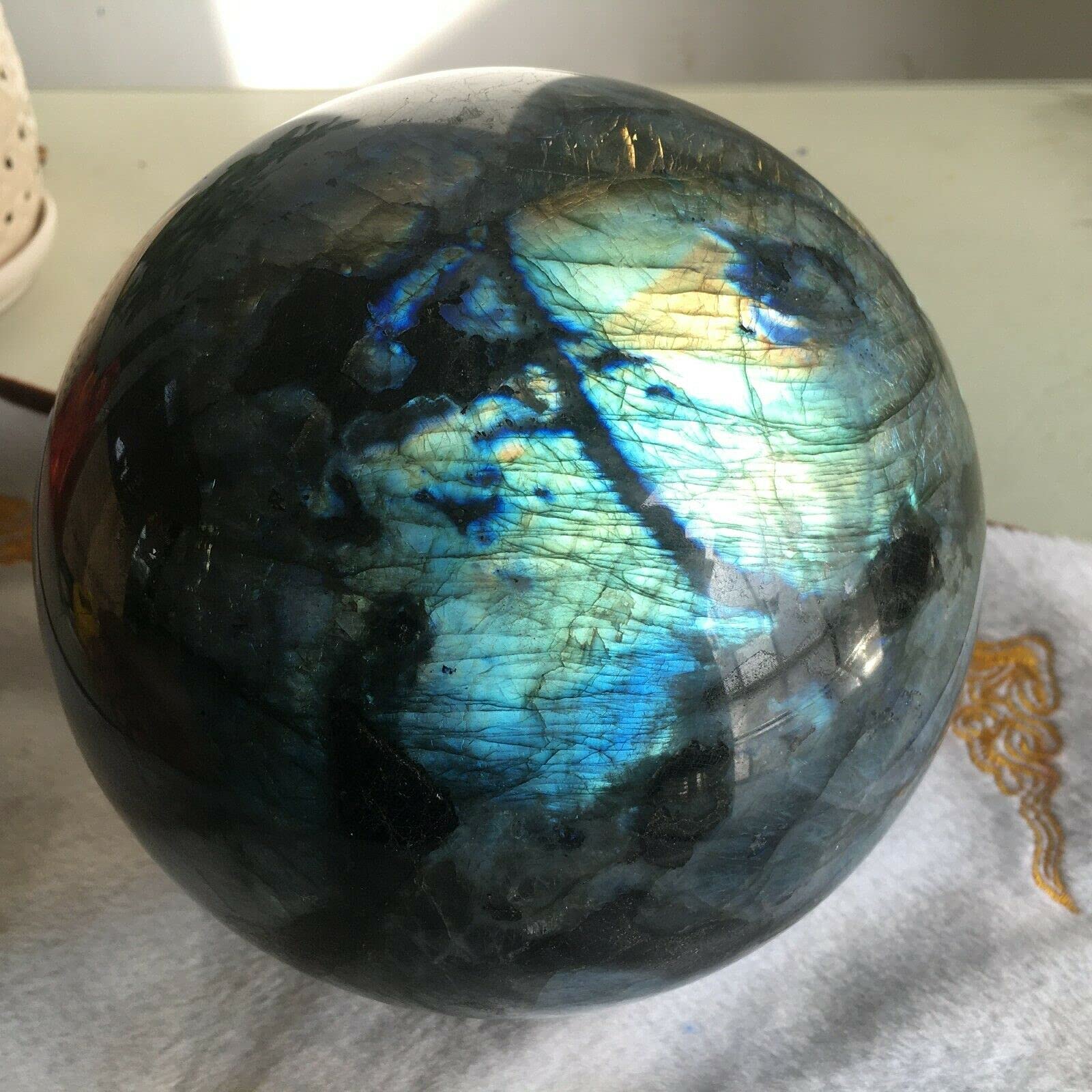 Amazon.co.jp: 天然ラブラドライト 球体 ロック クォーツ