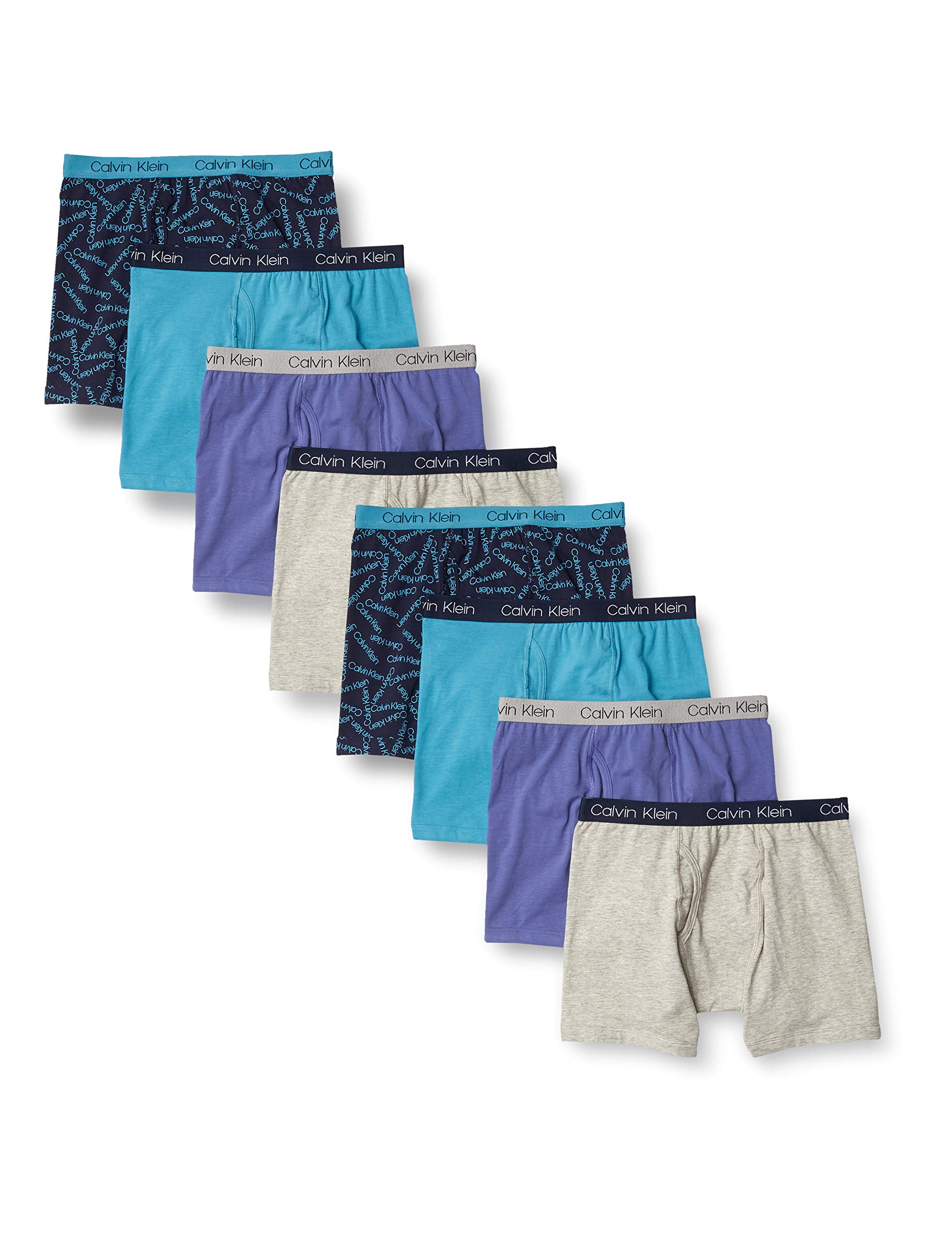 Calvin Klein Kids Boys Modern Cotton Boxer Brief Underwear 8-Pack