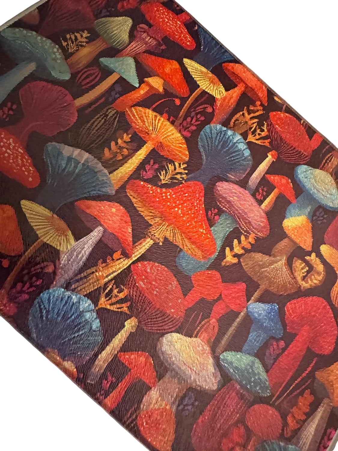 Colorful Mushroom Pattern Tempered Glass Cutting Board, 11 x 7.8 inches, 0.16 inch Thick (CUT120)