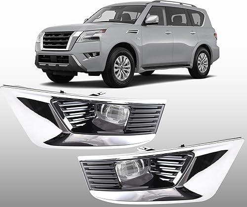 Par de luces antiniebla LED transparentes de repuesto para Nissan Armada 2021-2023
