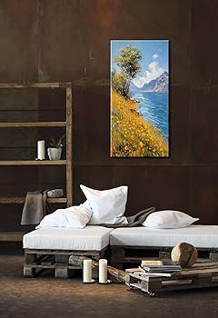 Amazon.com: Piy Painting Vertical Landscape of Wild Flowers