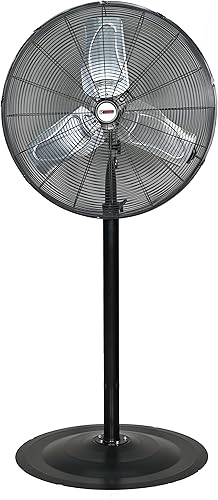 Miniatura 9 de K Tool International 77733; Ventilador de pedestal de 18 pulgadas; para uso comercial y residencial, motor de 3 velocidades, aspas anchas de